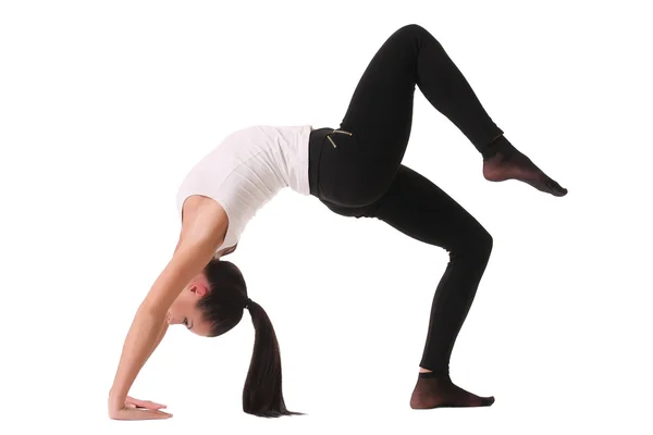 Fitness träning yoga gymnastik koncept — Stockfoto