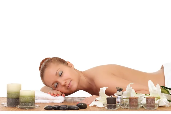 Mooie vrouw krijgen spa — Stockfoto