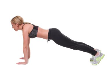 şınav güzel fitness genç kadın 