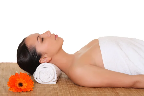 Beautiful woman in spa center — Stock Photo, Image