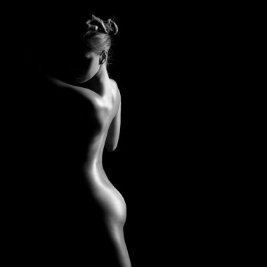 sırt ve popo çıplak kadın