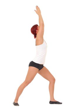 Kadın çalışma yoga egzersiz