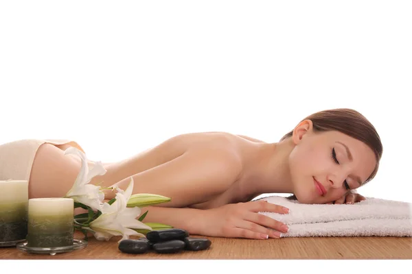 Jonge mooie vrouw krijgen spa-behandeling — Stockfoto