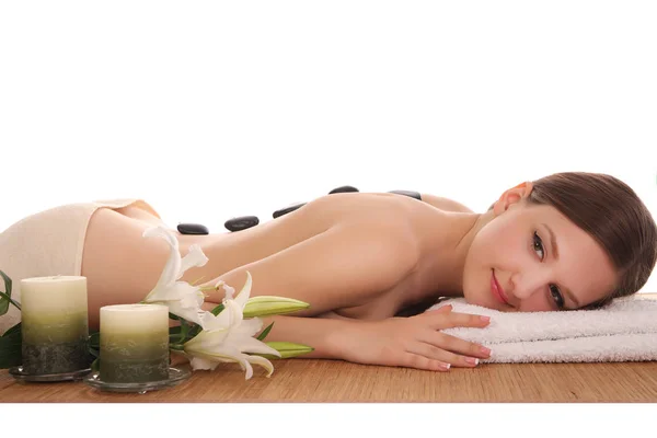 Jonge mooie vrouw krijgen spa-behandeling — Stockfoto