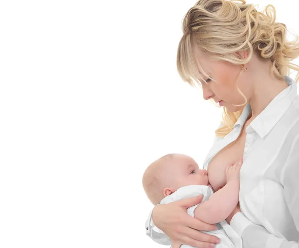 Madre amamantando a su hijo — Foto de Stock