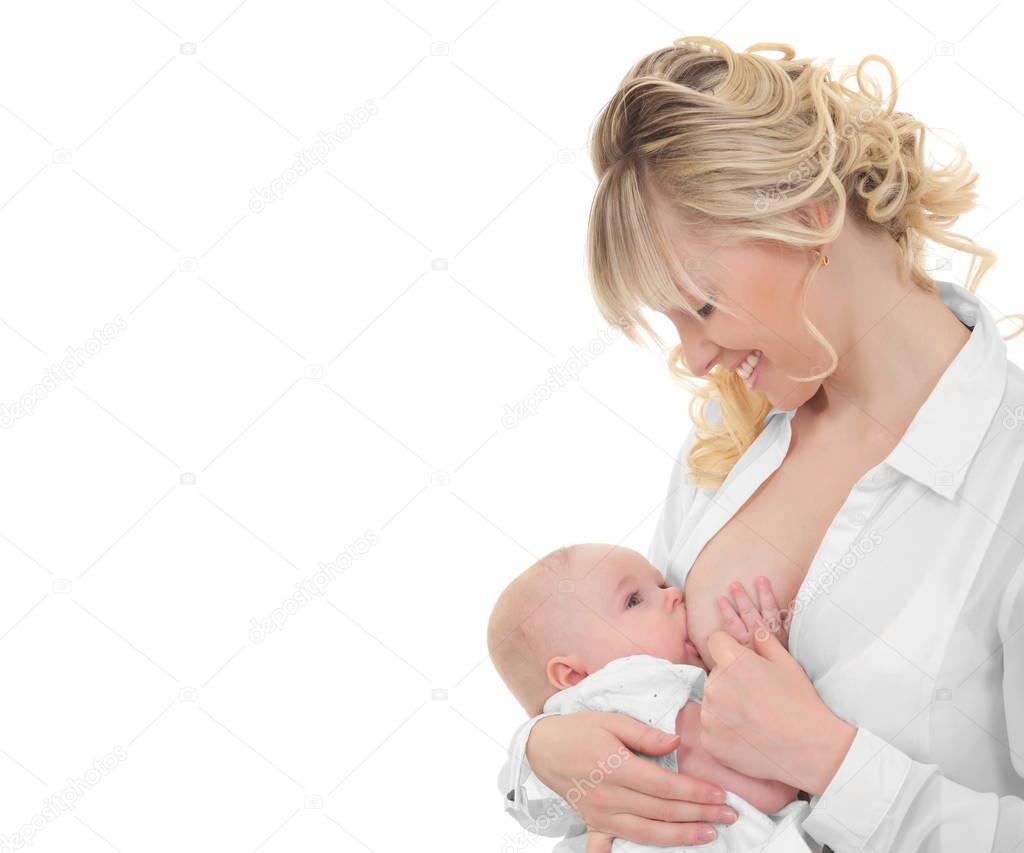 mother breast feeding her child