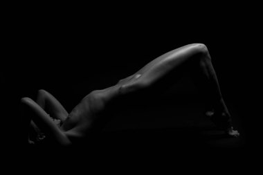 seksi çıplak kadın vücudunun siyah beyaz resim