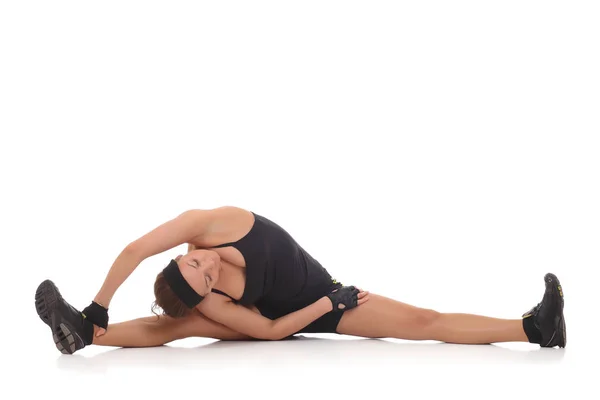 Healthy woman doing stretching — Stock Photo, Image