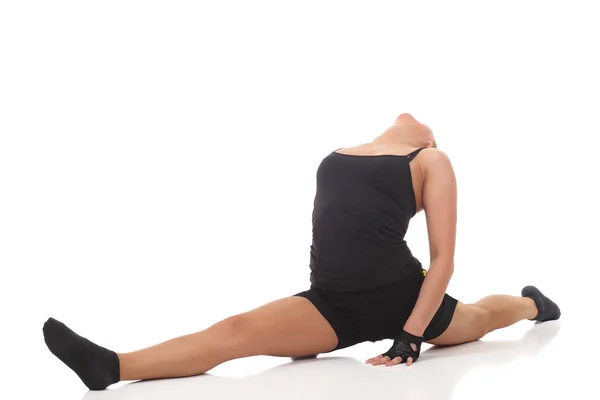 Frisk kvinna gör stretching — Stockfoto