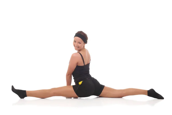 Frisk kvinna gör stretching — Stockfoto