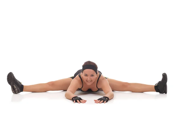 Frisk kvinna gör stretching — Stockfoto