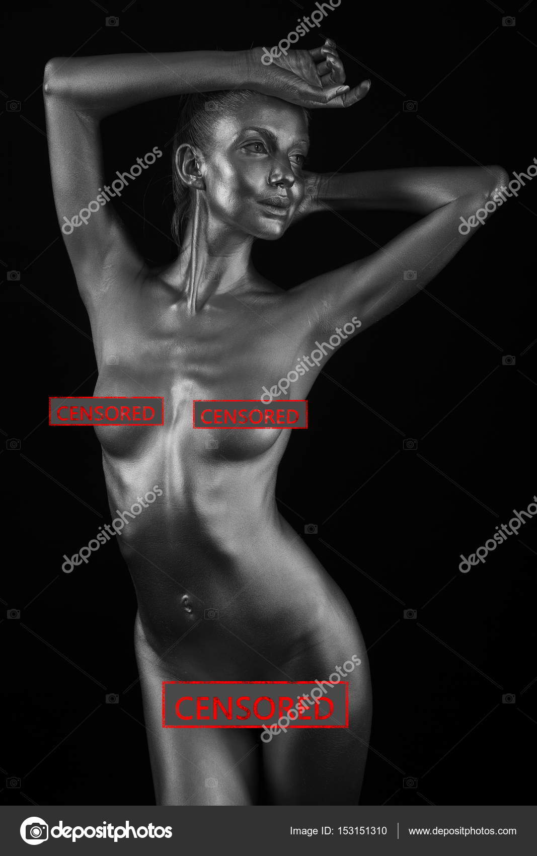 Bodypaint nude silver Free Silver