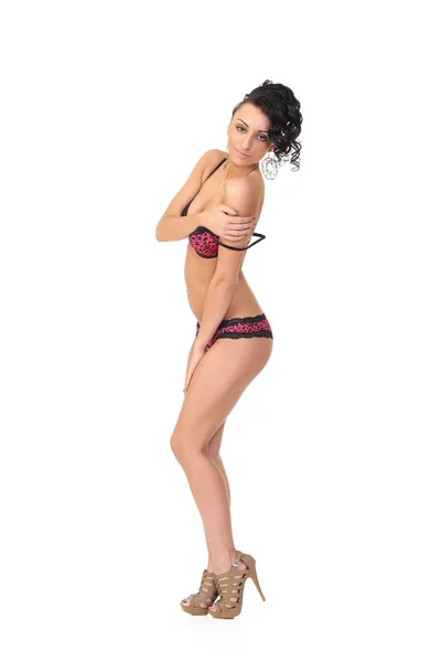 Donna in lingerie splendida figura . — Foto Stock