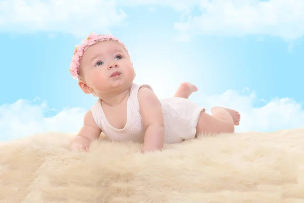 Brillante Retrato Lindo Bebé —  Fotos de Stock