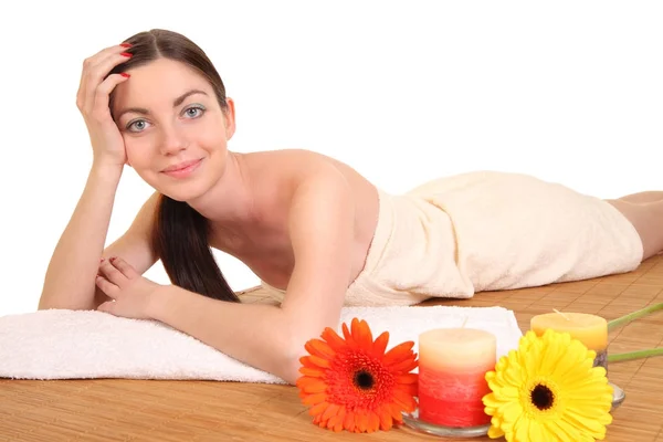 Woman relaxing in spa — Stock Photo, Image