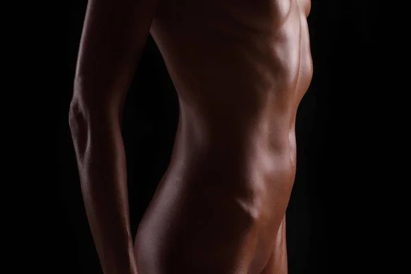 beautiful slender sports female body