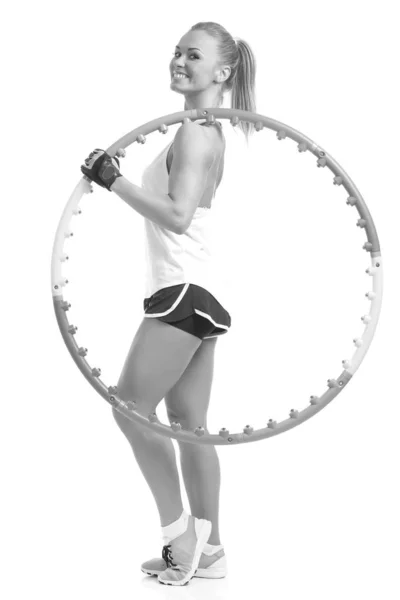 Hula hoop sportif Bayan — Stok fotoğraf