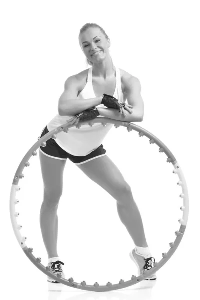 Hula hoop sportif Bayan — Stok fotoğraf