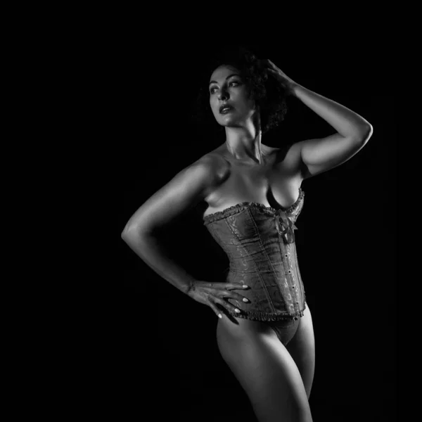 Baştan çıkarıcı kadın iç çamaşırı seksi güzel kadın — Stok fotoğraf