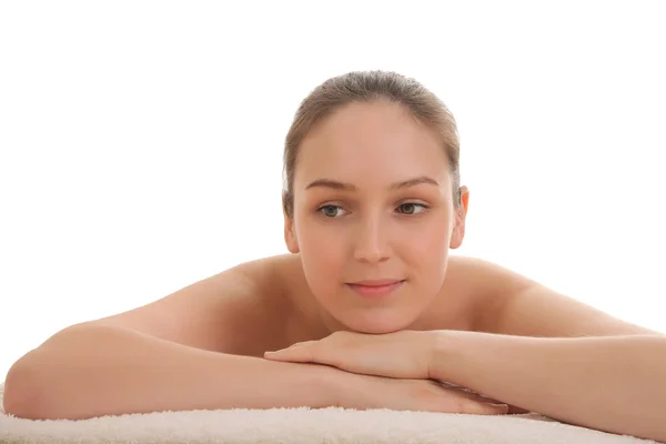 Young beautiful woman getting spa treatment — Stock Photo, Image