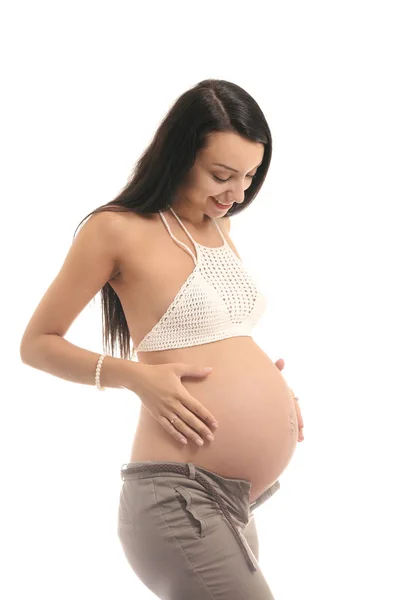 Ciąża i pojęcie macierzyństwa. kobieta w ciąży — Zdjęcie stockowe