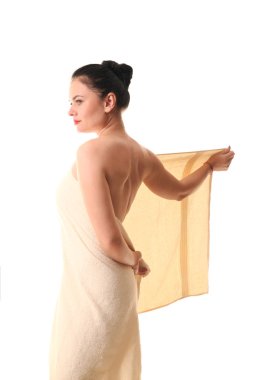 Banyo ve kaplıcadan sonra güzel bir kadın