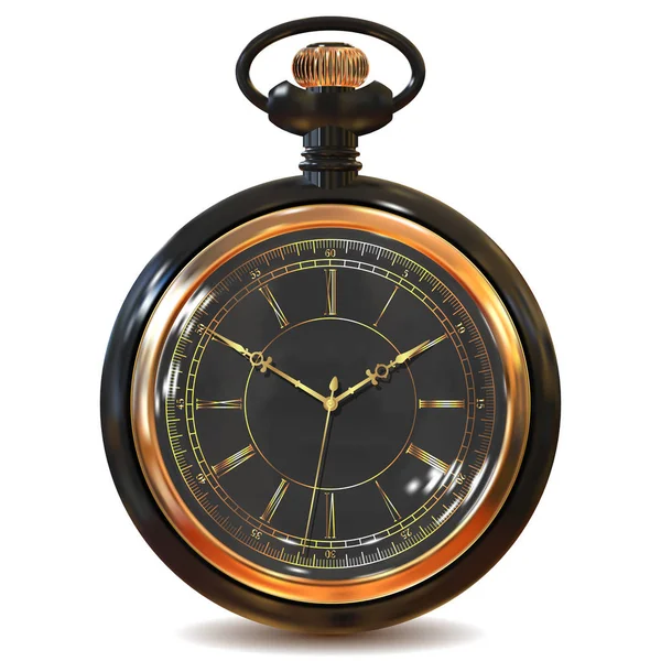 Guld vintage klockor — Stock vektor
