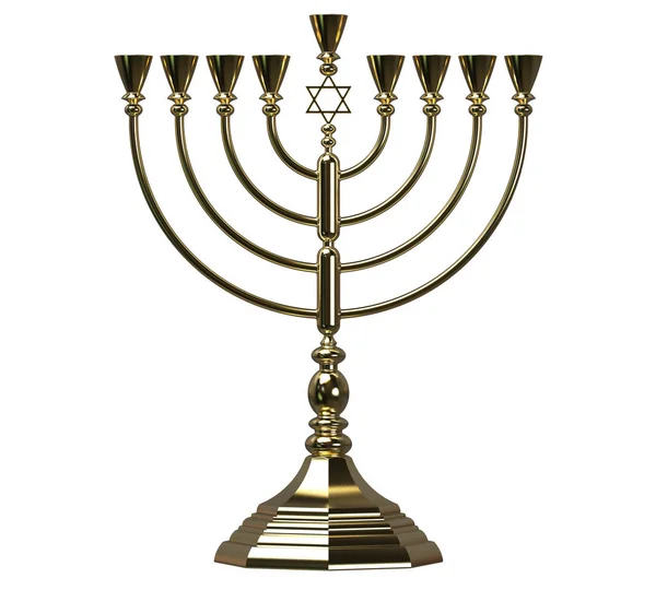 Menorah de Hanukkah render 3d — Foto de Stock