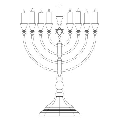 Hanukkah Menorah vektör