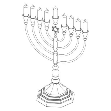 Hanukkah Menorah vektör