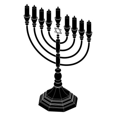 Hanukkah Menorah vektör