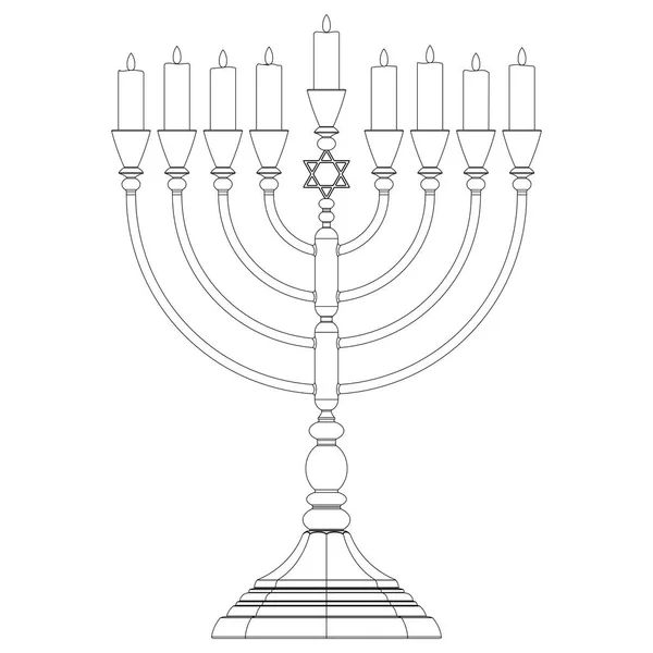 Vetor Hanukkah menorah — Vetor de Stock