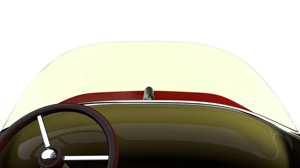 Κλασικό αυτοκίνητο εσωτερικό. 3D καθιστούν — Φωτογραφία Αρχείου