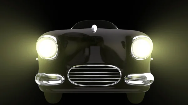 Coche negro de juguete. Renderizado 3D — Foto de Stock