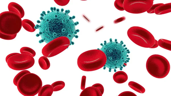 Rendering 3D del sangue virus — Foto Stock