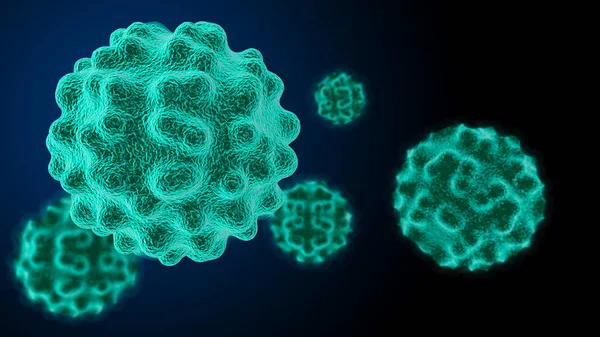 Bakterier virus 3d render — Stockfoto