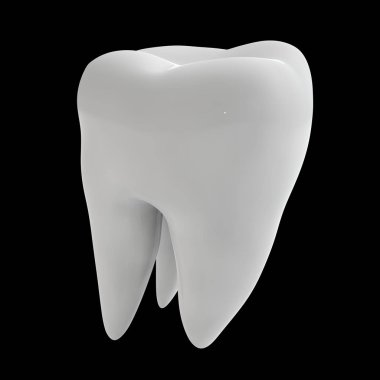 İnsan dişi 3d render izole