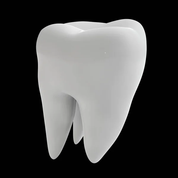 Dente humano 3D renderizar isolado — Fotografia de Stock