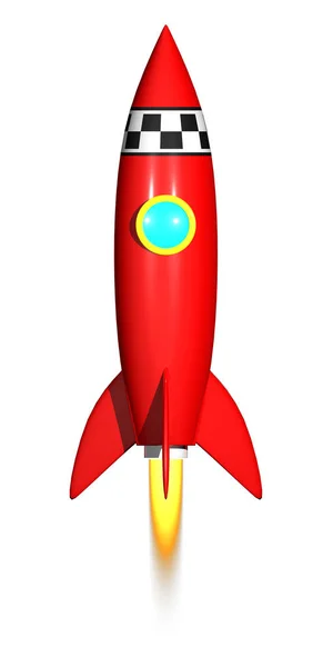 Cohete 3D render — Foto de Stock