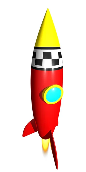 3d 렌더링 로켓 — 스톡 사진