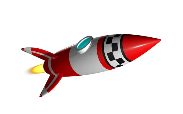 Raket 3d render — Stockfoto