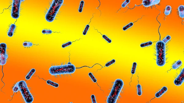 Bakterier virus 3d render — Stockfoto