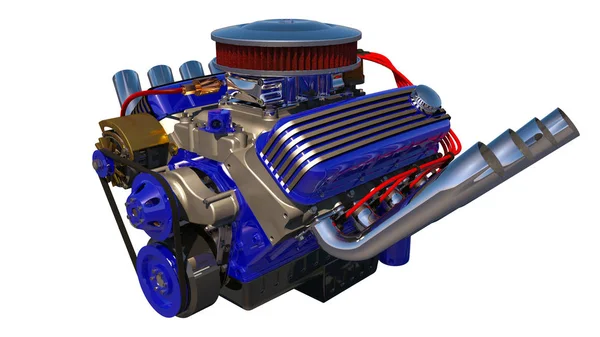 Motor de haste quente isolado. Renderização 3D — Fotografia de Stock