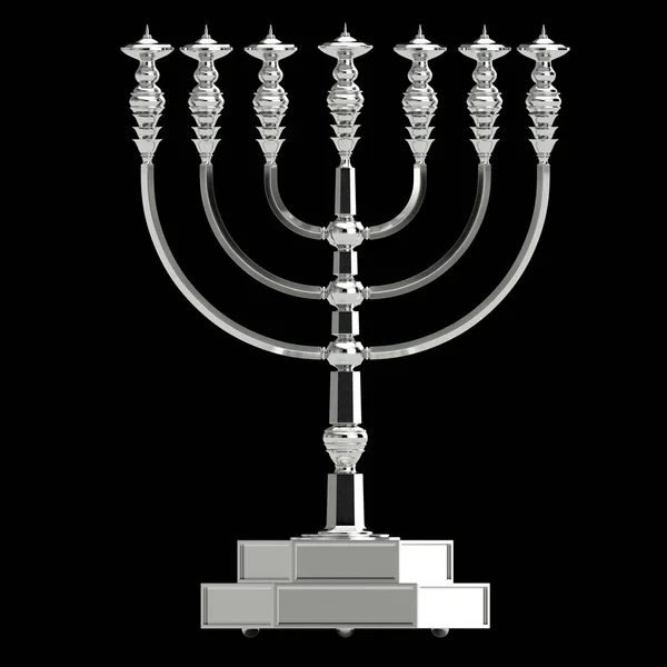 Κερί menorah 3d καθιστούν — Φωτογραφία Αρχείου