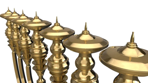 Candle menorah 3D render — Stock Photo, Image