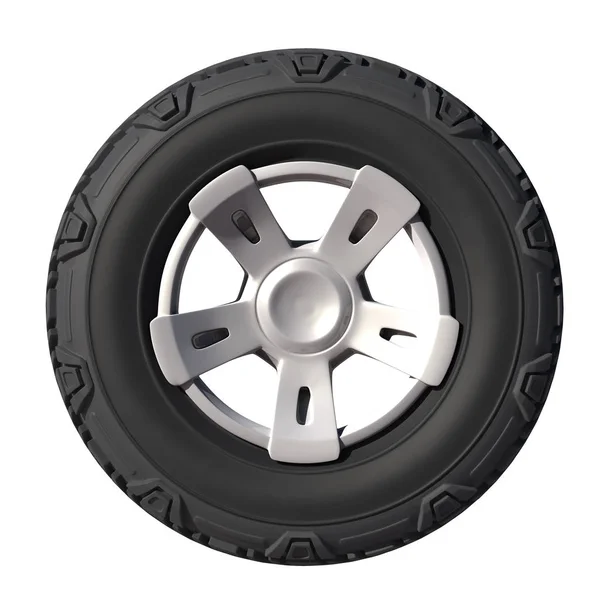 Automotivo off road wheel isolado em branco. Renderização 3D — Fotografia de Stock