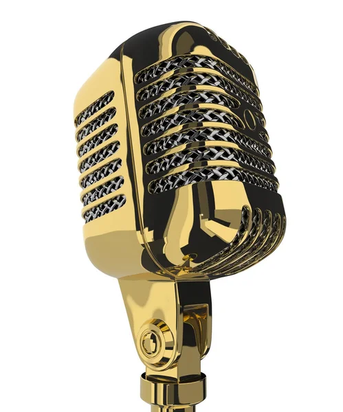 Microfono vintage da studio. Rendering 3D — Foto Stock