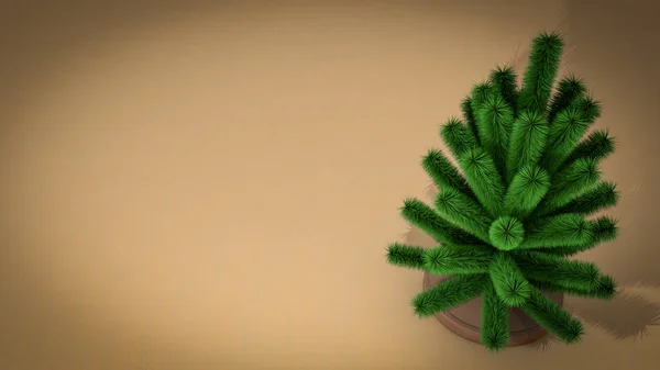 Small christmas tree. 3D render