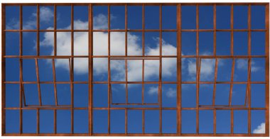 Pencere çerçevesi. 3D render