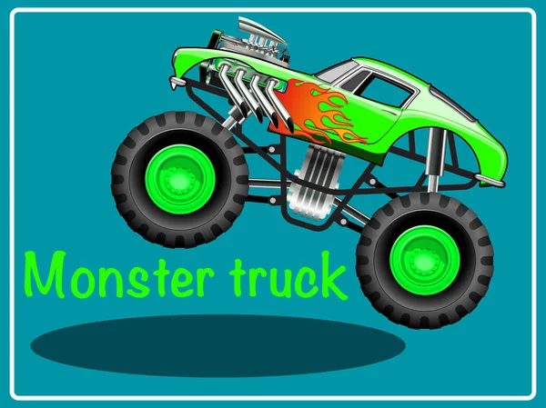 Cartone animato monster truck . — Vettoriale Stock